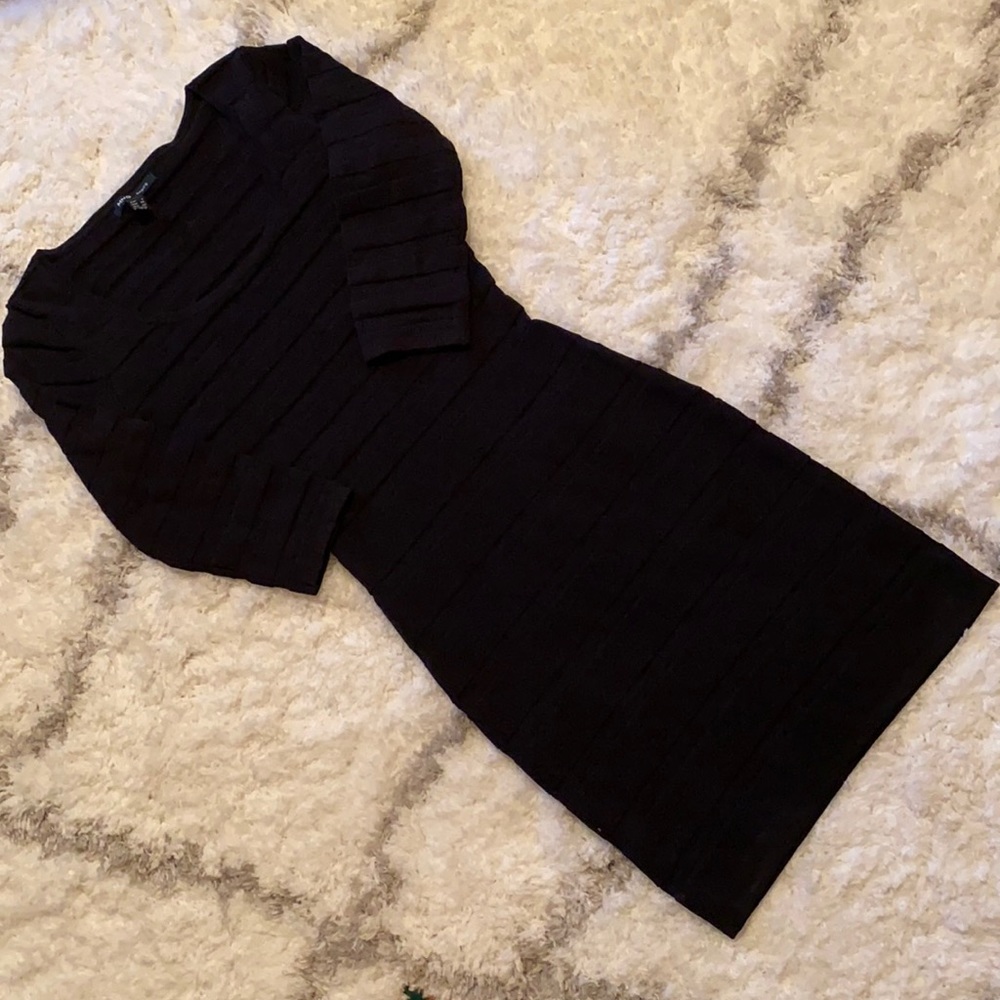 Black Tight Pencil Thin Dress